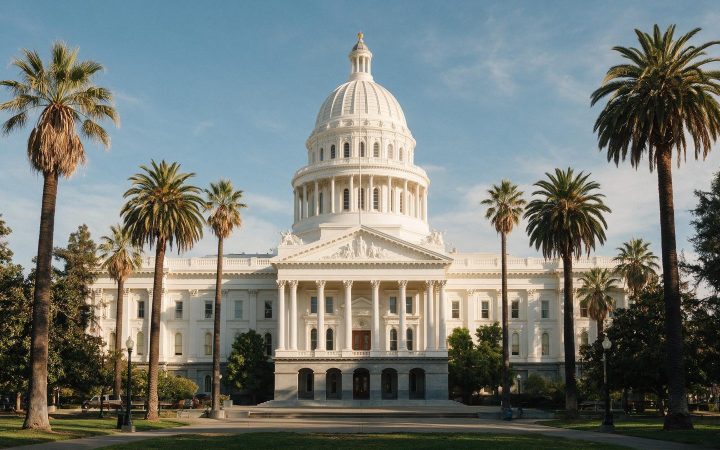California State Capitol in Sacramento, illustrating the California business search