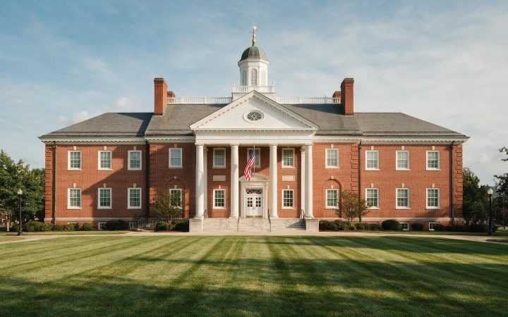 Delaware Legislative Hall in Dover, illustrating the Delaware business entity search