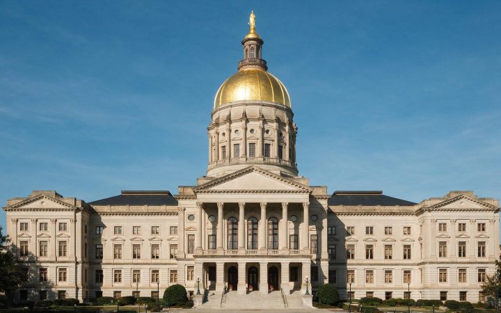 Georgia State Capitol gold dome in Atlanta, illustrating the Georgia business search