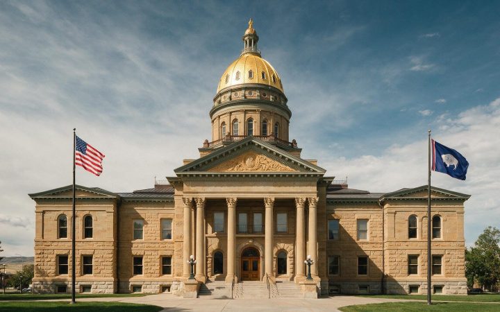 Wyoming State Capitol in Cheyenne, illustrating the Wyoming business search